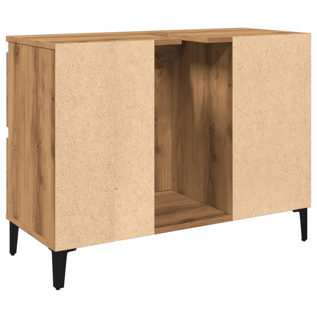 vidaXL Dulap de chiuvetă stejar artizanal, 80x33x60 cm, lemn prelucrat vidaXL Dulap de chiuvetă stejar artizanal, 80x33x60 cm, lemn prelucrat