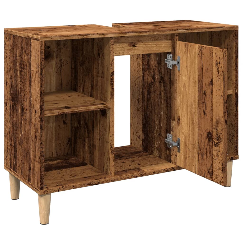 vidaXL Dulap pentru baie, lemn vechi, 80x33x60 cm, lemn prelucrat vidaXL Dulap pentru baie, lemn vechi, 80x33x60 cm, lemn prelucrat