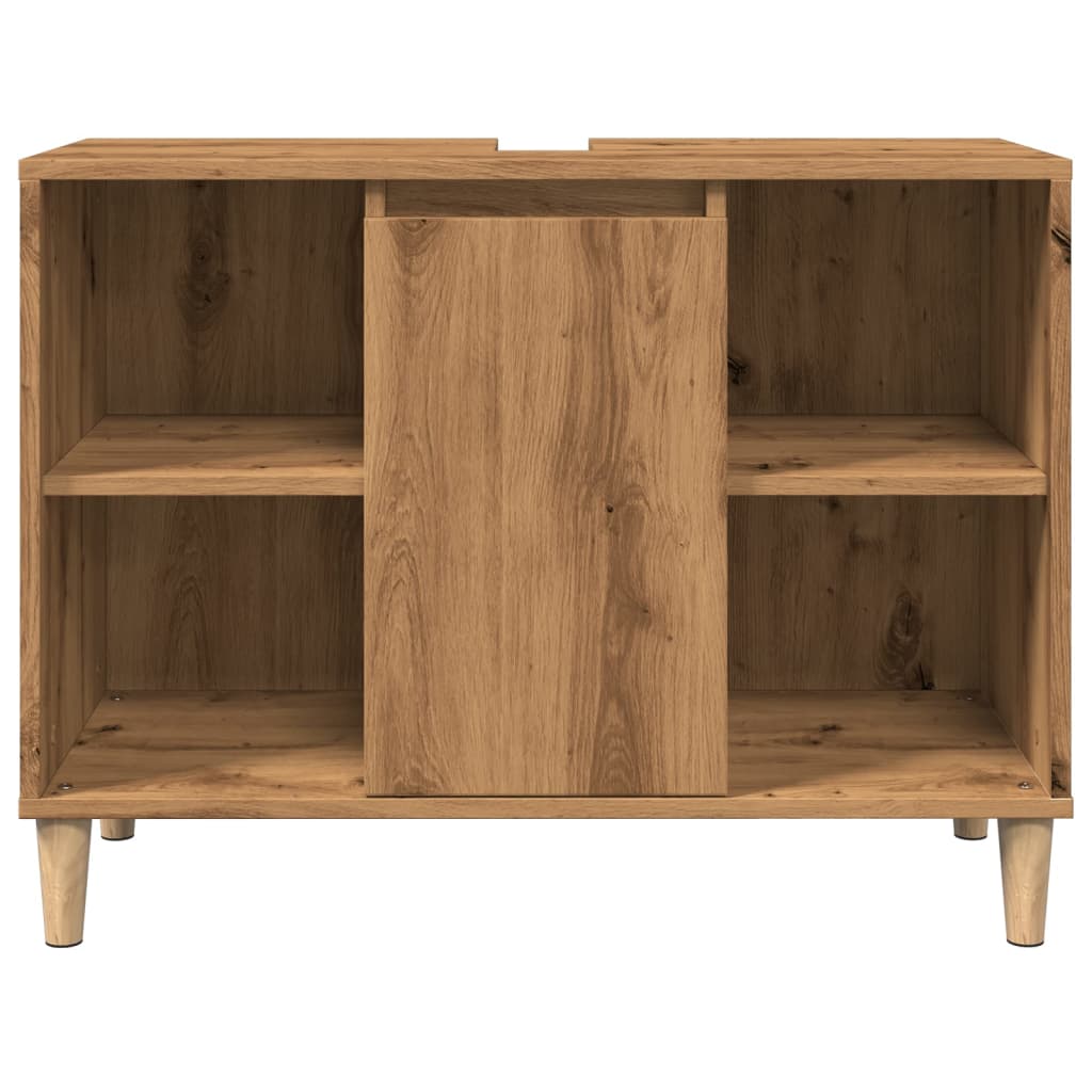 vidaXL Dulap pentru baie stejar artizanal, 80x33x60 cm, lemn prelucrat vidaXL Dulap pentru baie stejar artizanal, 80x33x60 cm, lemn prelucrat