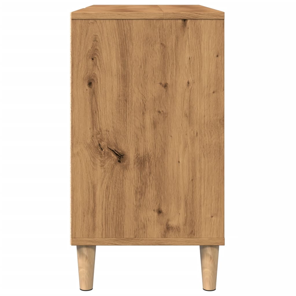vidaXL Dulap pentru baie stejar artizanal, 80x33x60 cm, lemn prelucrat vidaXL Dulap pentru baie stejar artizanal, 80x33x60 cm, lemn prelucrat