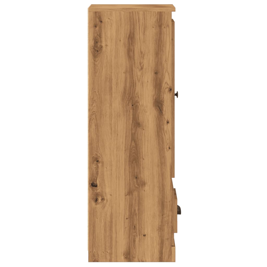 vidaXL Dulap înalt, stejar artizanal, 36x35,5x103,5 cm, lemn prelucrat
