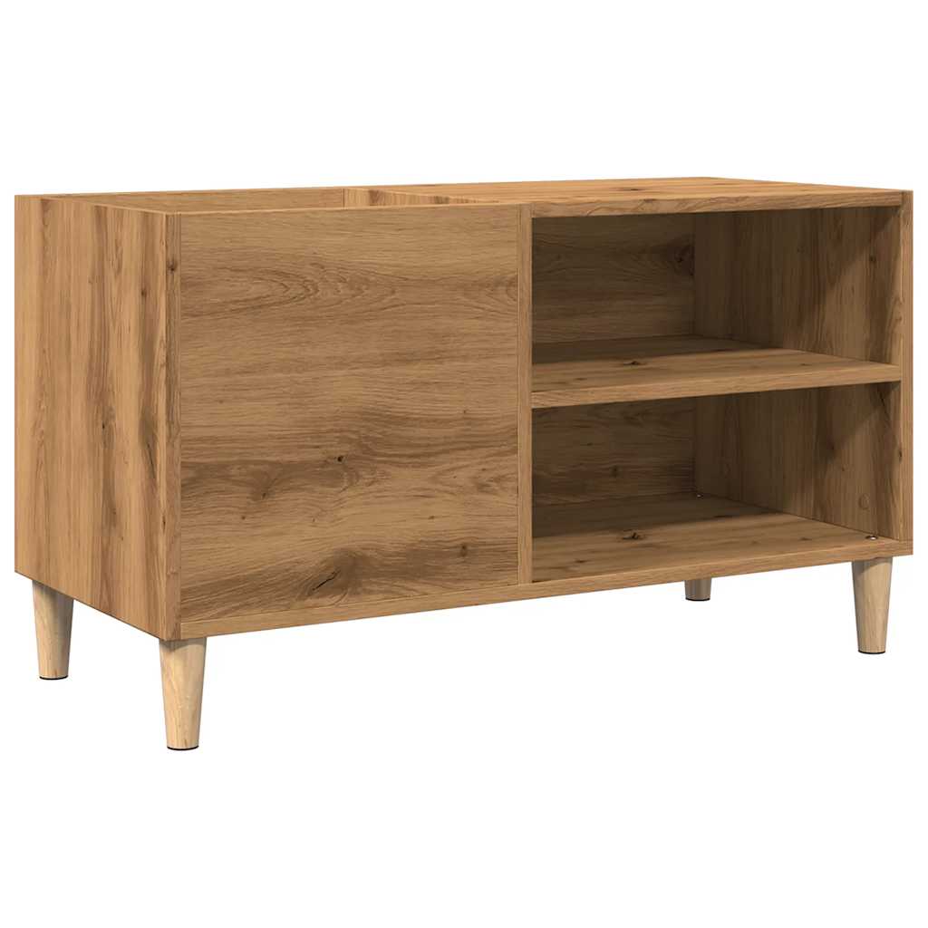vidaXL Dulap discuri stejar artizanal, 84,5x38x48 cm, lemn prelucrat vidaXL Dulap discuri stejar artizanal, 84,5x38x48 cm, lemn prelucrat