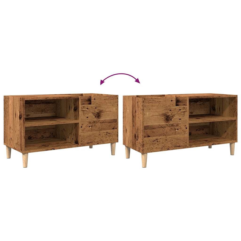 vidaXL Dulap discuri stejar artizanal, 84,5x38x48 cm, lemn prelucrat vidaXL Dulap discuri stejar artizanal, 84,5x38x48 cm, lemn prelucrat