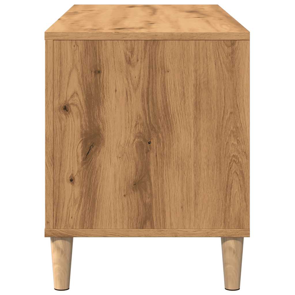 vidaXL Dulap de discuri stejar artizanal, 100x38x48 cm, lemn prelucrat vidaXL Dulap de discuri stejar artizanal, 100x38x48 cm, lemn prelucrat