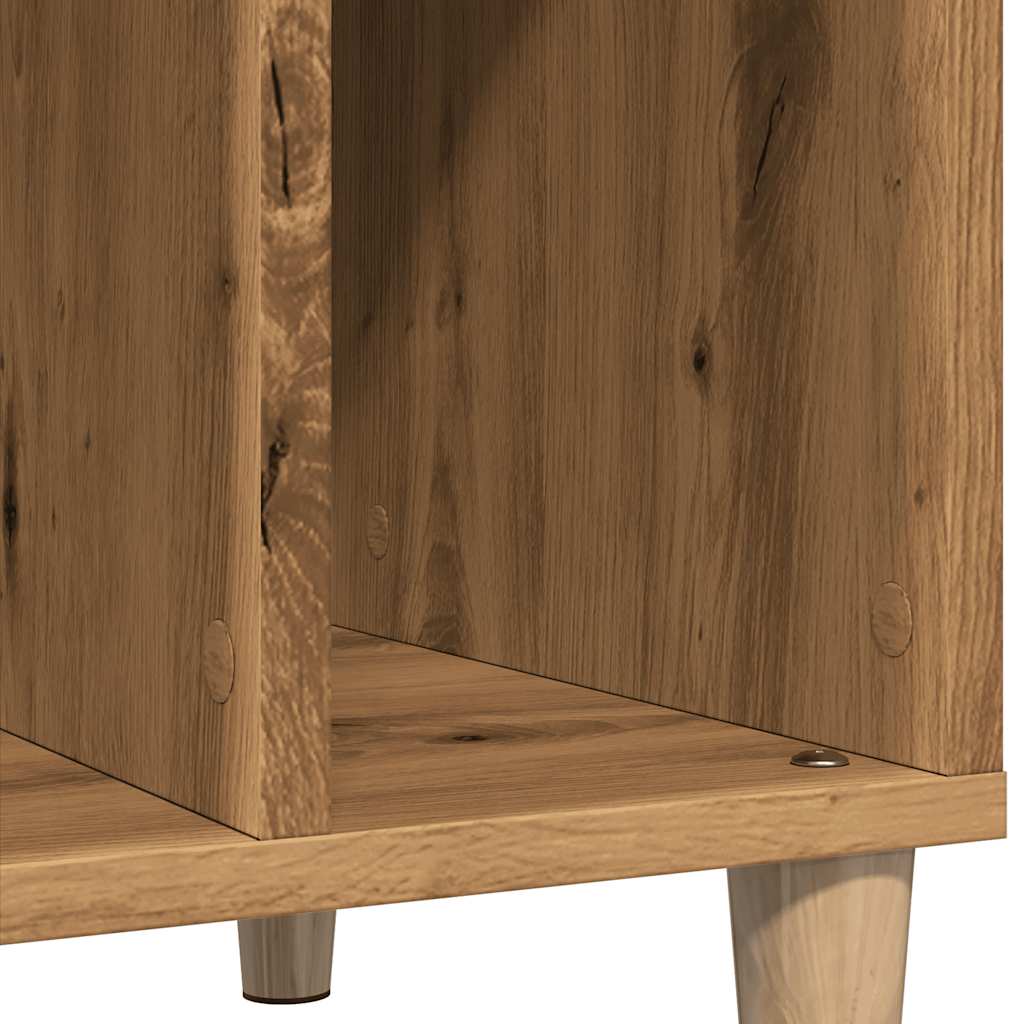 vidaXL Dulap de discuri stejar artizanal, 100x38x48 cm, lemn prelucrat vidaXL Dulap de discuri stejar artizanal, 100x38x48 cm, lemn prelucrat
