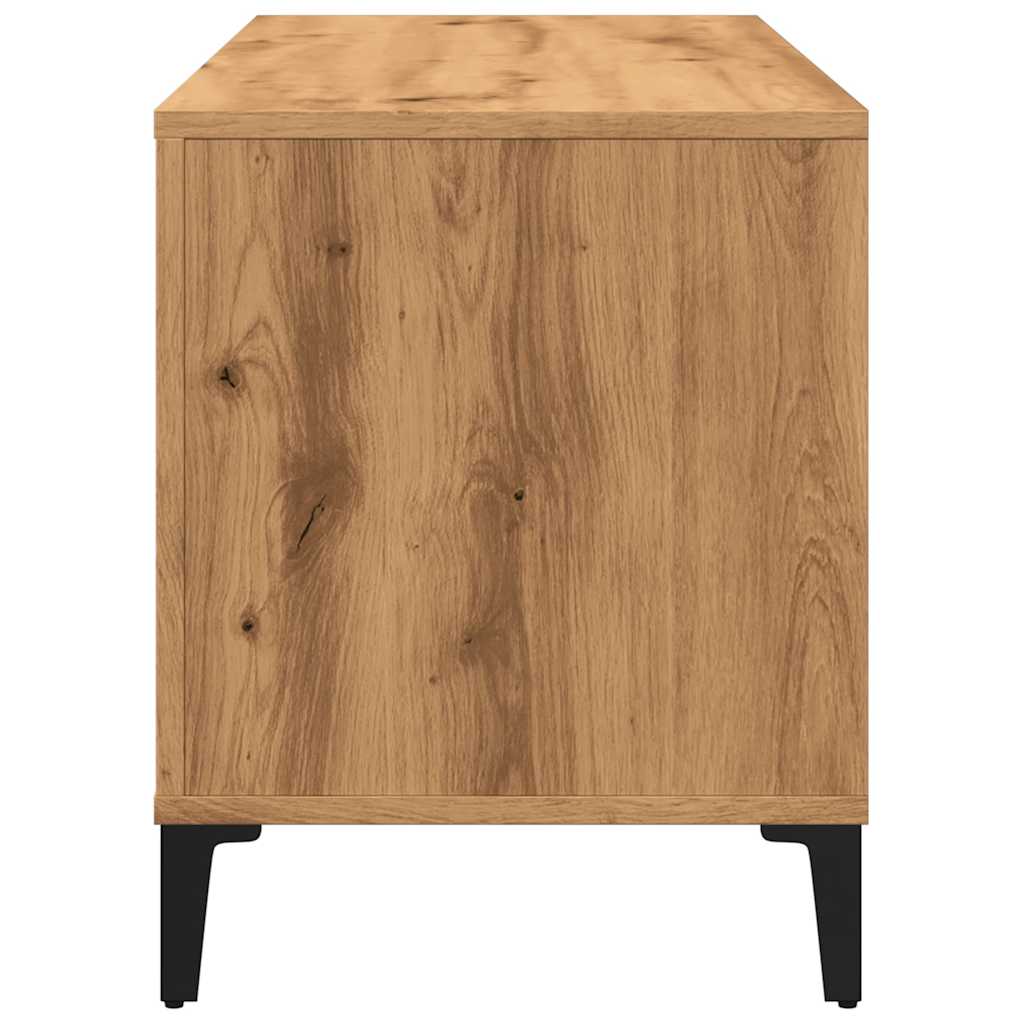 vidaXL Dulap de discuri stejar artizanal, 100x38x48 cm, lemn prelucrat