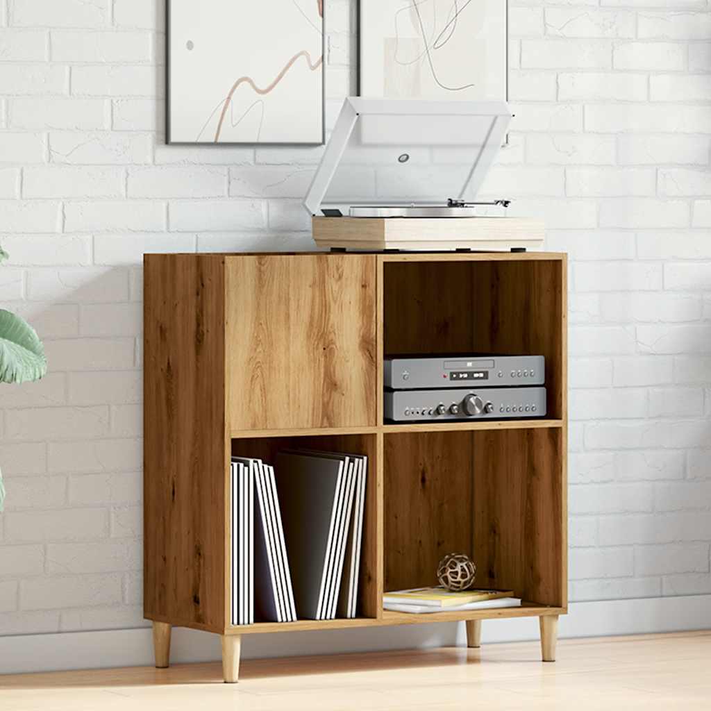 vidaXL Dulap discuri stejar artizanal 84,5x38x89 cm lemn prelucrat vidaXL Dulap discuri stejar artizanal 84,5x38x89 cm lemn prelucrat
