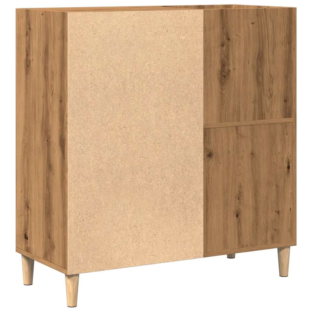 vidaXL Dulap discuri stejar artizanal 84,5x38x89 cm lemn prelucrat vidaXL Dulap discuri stejar artizanal 84,5x38x89 cm lemn prelucrat