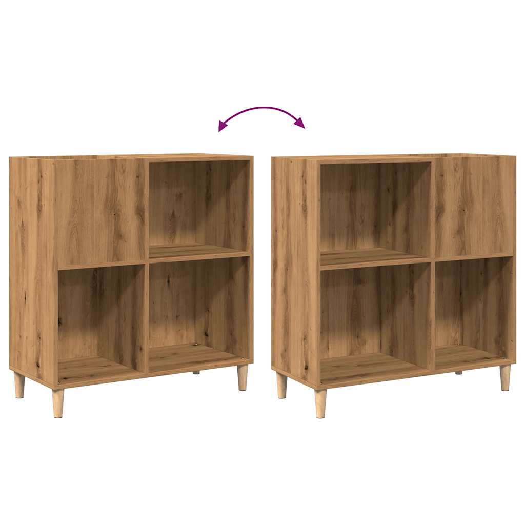 vidaXL Dulap discuri stejar artizanal 84,5x38x89 cm lemn prelucrat vidaXL Dulap discuri stejar artizanal 84,5x38x89 cm lemn prelucrat