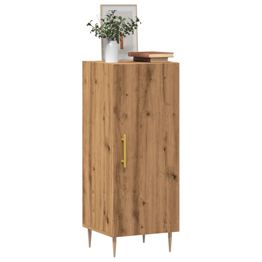 vidaXL Servantă, stejar artizanal, 34,5x34x90 cm, lemn compozit