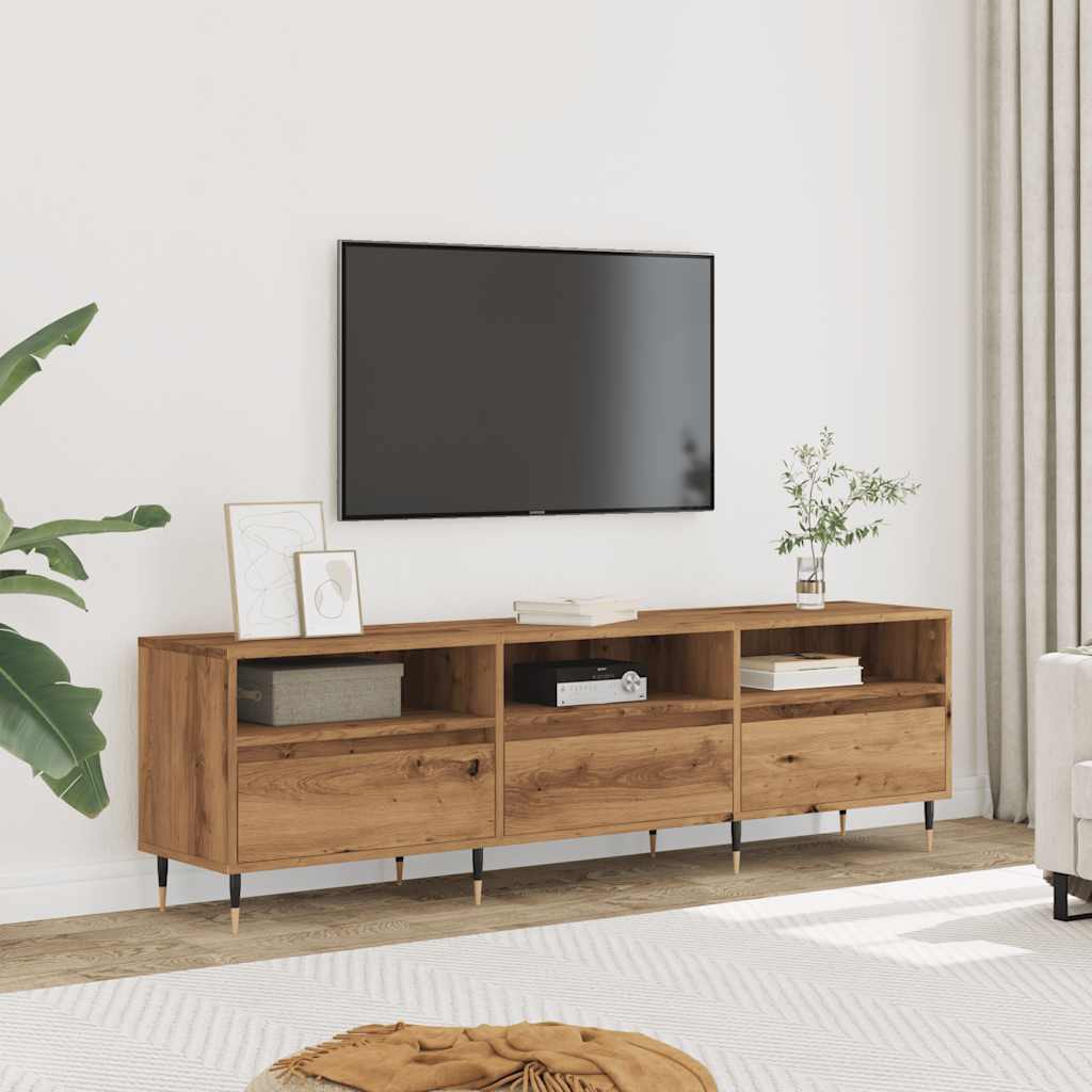 vidaXL Comodă TV, stejar artizanal, 150x30x44,5 cm, lemn prelucrat vidaXL Comodă TV, stejar artizanal, 150x30x44,5 cm, lemn prelucrat