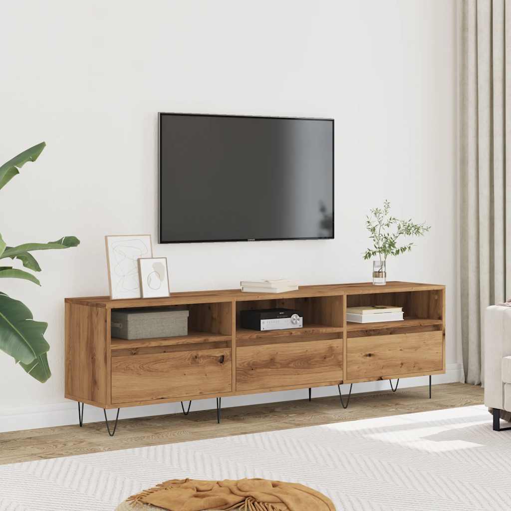 vidaXL Comodă TV, stejar artizanal, 150x30x44,5 cm, lemn prelucrat vidaXL Comodă TV, stejar artizanal, 150x30x44,5 cm, lemn prelucrat