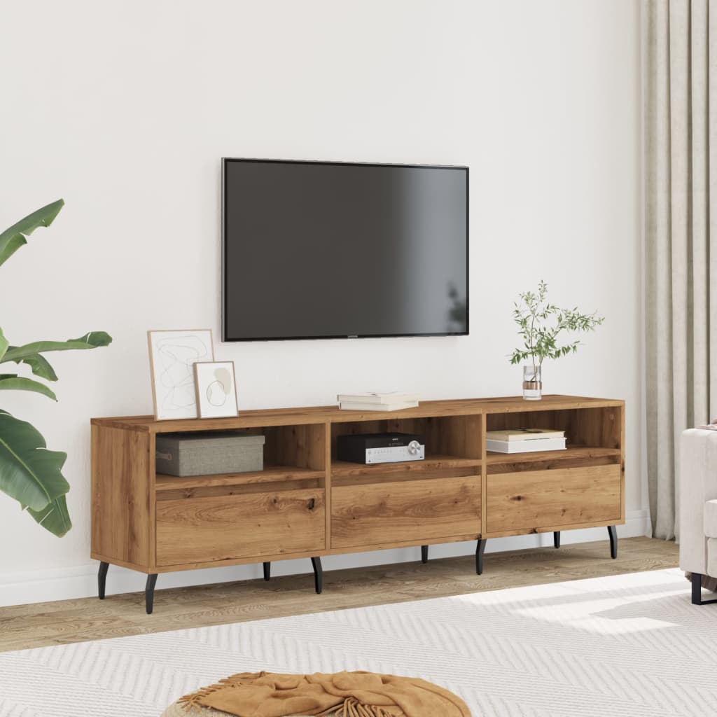 vidaXL Comodă TV, stejar artizanal, 150x30x44,5 cm, lemn prelucrat vidaXL Comodă TV, stejar artizanal, 150x30x44,5 cm, lemn prelucrat