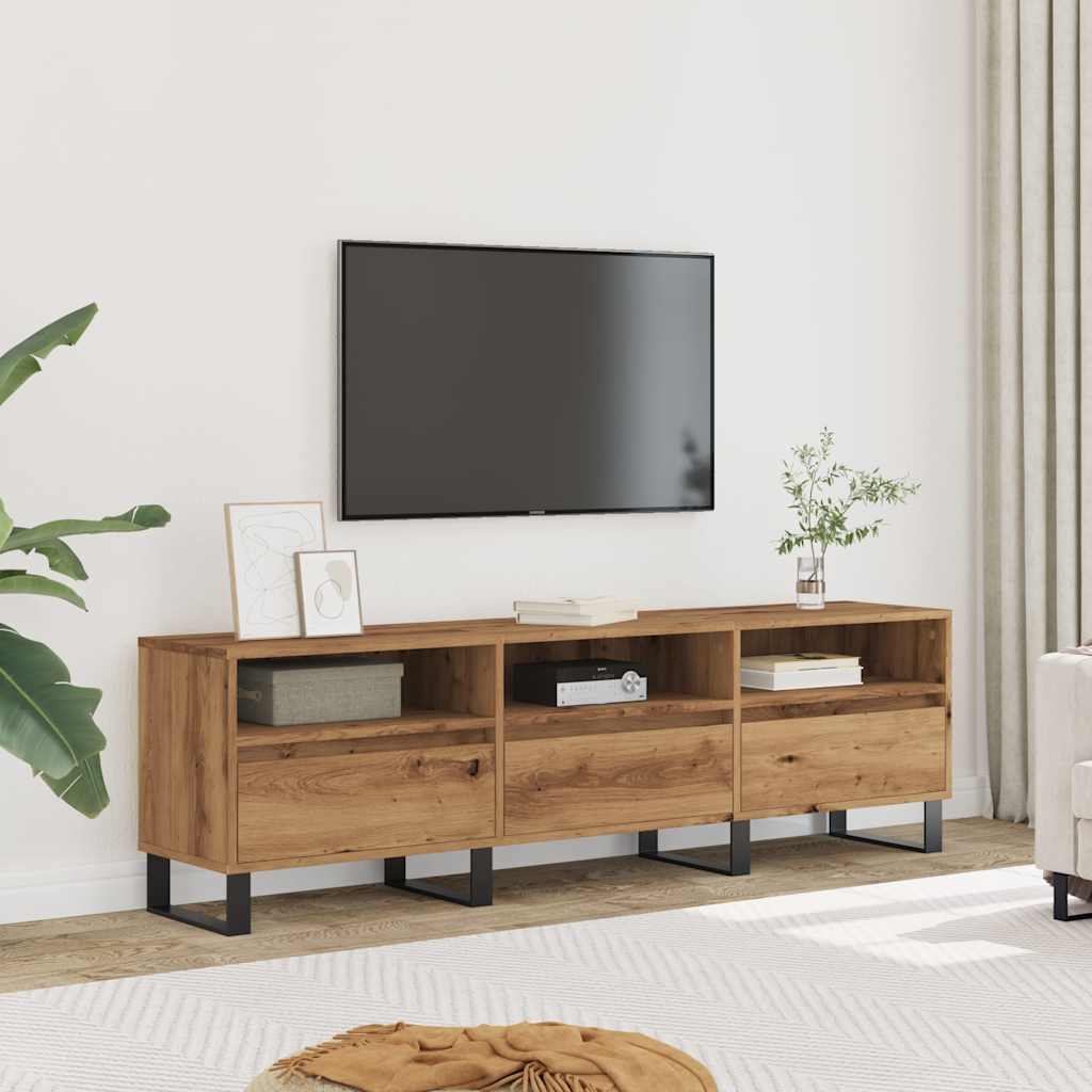 vidaXL Comodă TV, stejar artizanal, 150x30x44,5 cm, lemn prelucrat vidaXL Comodă TV, stejar artizanal, 150x30x44,5 cm, lemn prelucrat