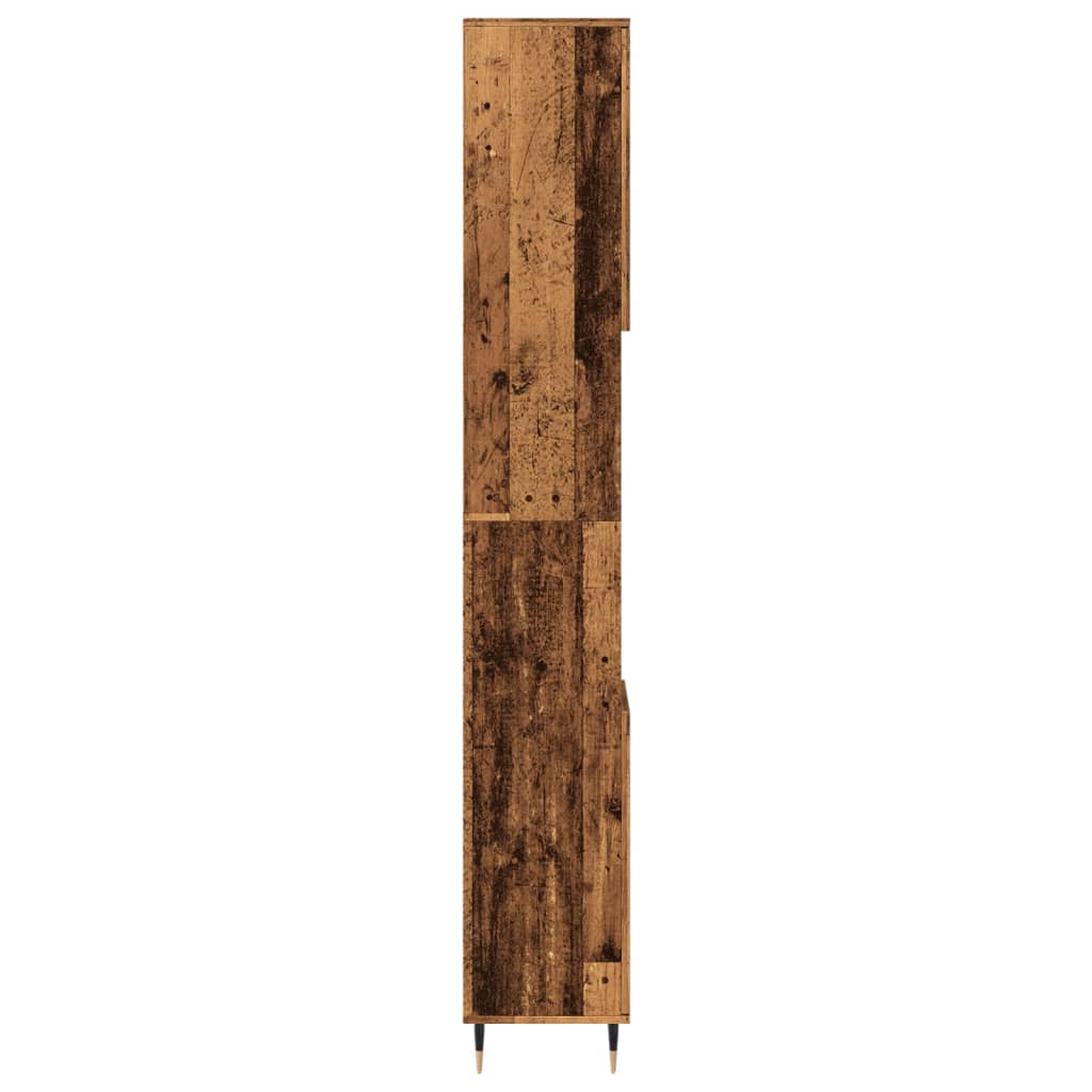 vidaXL Dulap de baie, lemn vechi, 30x30x190 cm, lemn prelucrat