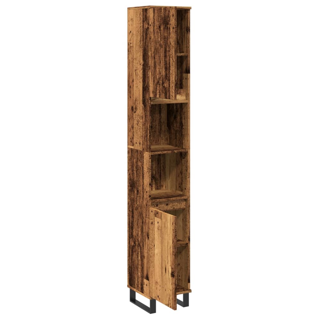 vidaXL Dulap de baie, lemn vechi, 30x30x190 cm, lemn prelucrat vidaXL Dulap de baie, lemn vechi, 30x30x190 cm, lemn prelucrat