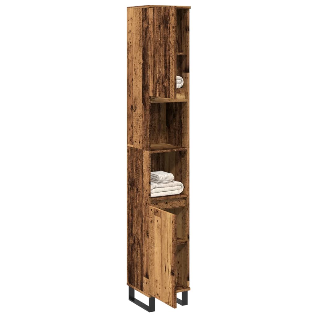 vidaXL Dulap de baie, lemn vechi, 30x30x190 cm, lemn prelucrat vidaXL Dulap de baie, lemn vechi, 30x30x190 cm, lemn prelucrat