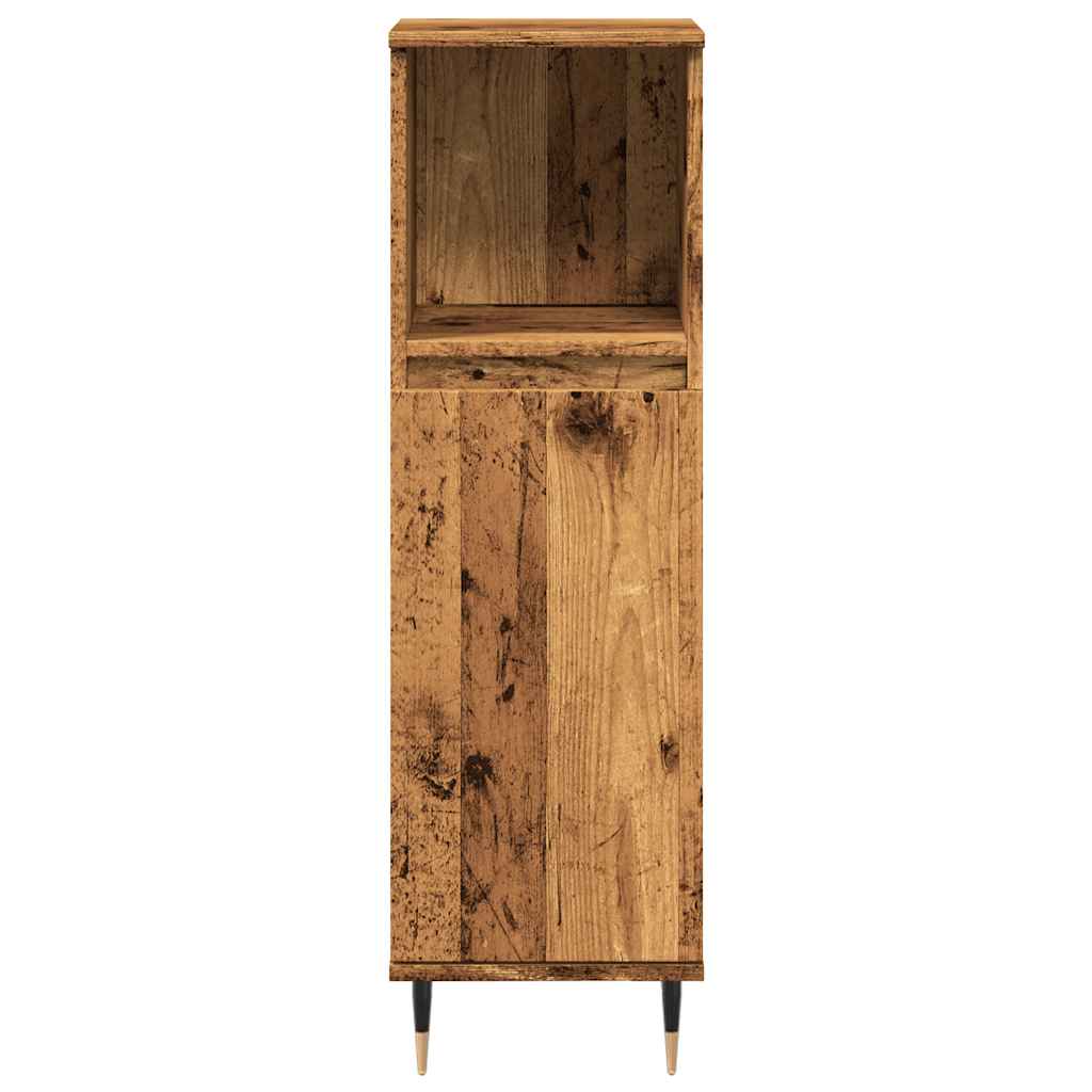 vidaXL Dulap de baie, lemn vechi, 30x30x100 cm, lemn prelucrat