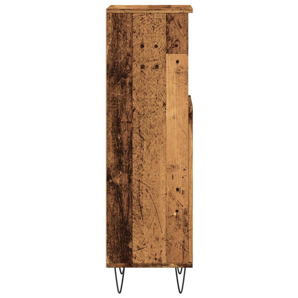 vidaXL Dulap de baie, lemn vechi, 30x30x100 cm, lemn prelucrat