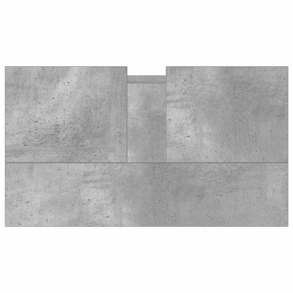 vidaXL Dulap de baie, gri beton, 58x33x60 cm, lemn prelucrat