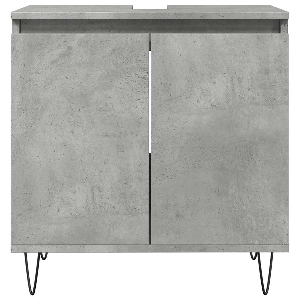 vidaXL Dulap de baie, gri beton, 58x33x60 cm, lemn prelucrat