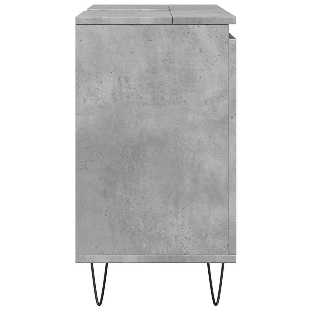 vidaXL Dulap de baie, gri beton, 58x33x60 cm, lemn prelucrat
