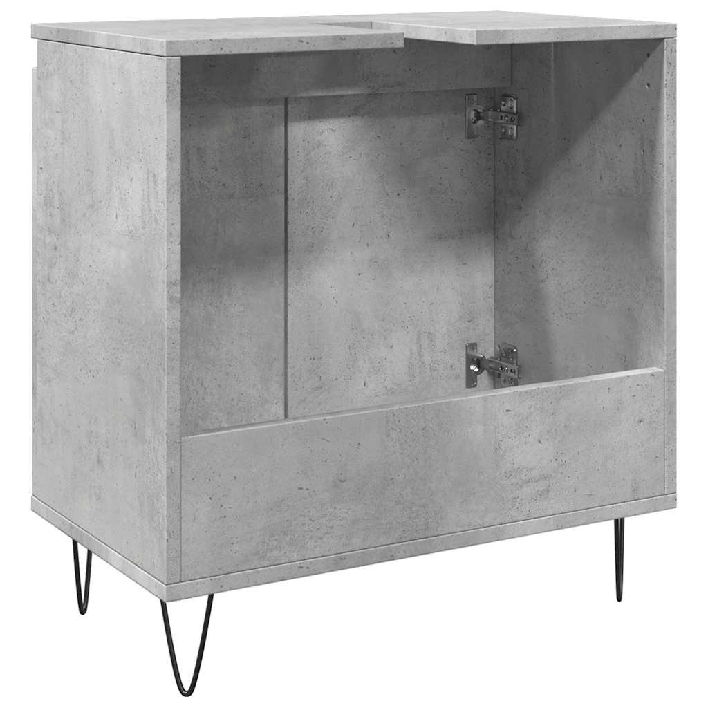 vidaXL Dulap de baie, gri beton, 58x33x60 cm, lemn prelucrat