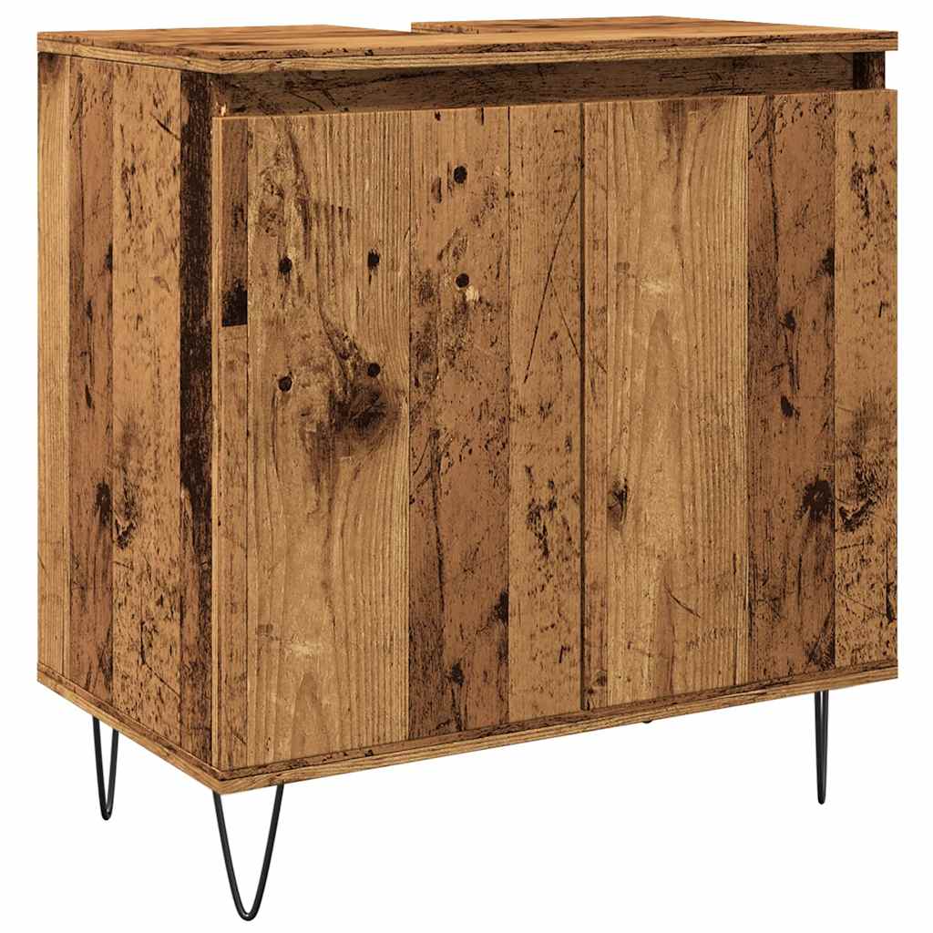 vidaXL Dulap de baie, lemn vechi, 58x33x60 cm, lemn prelucrat