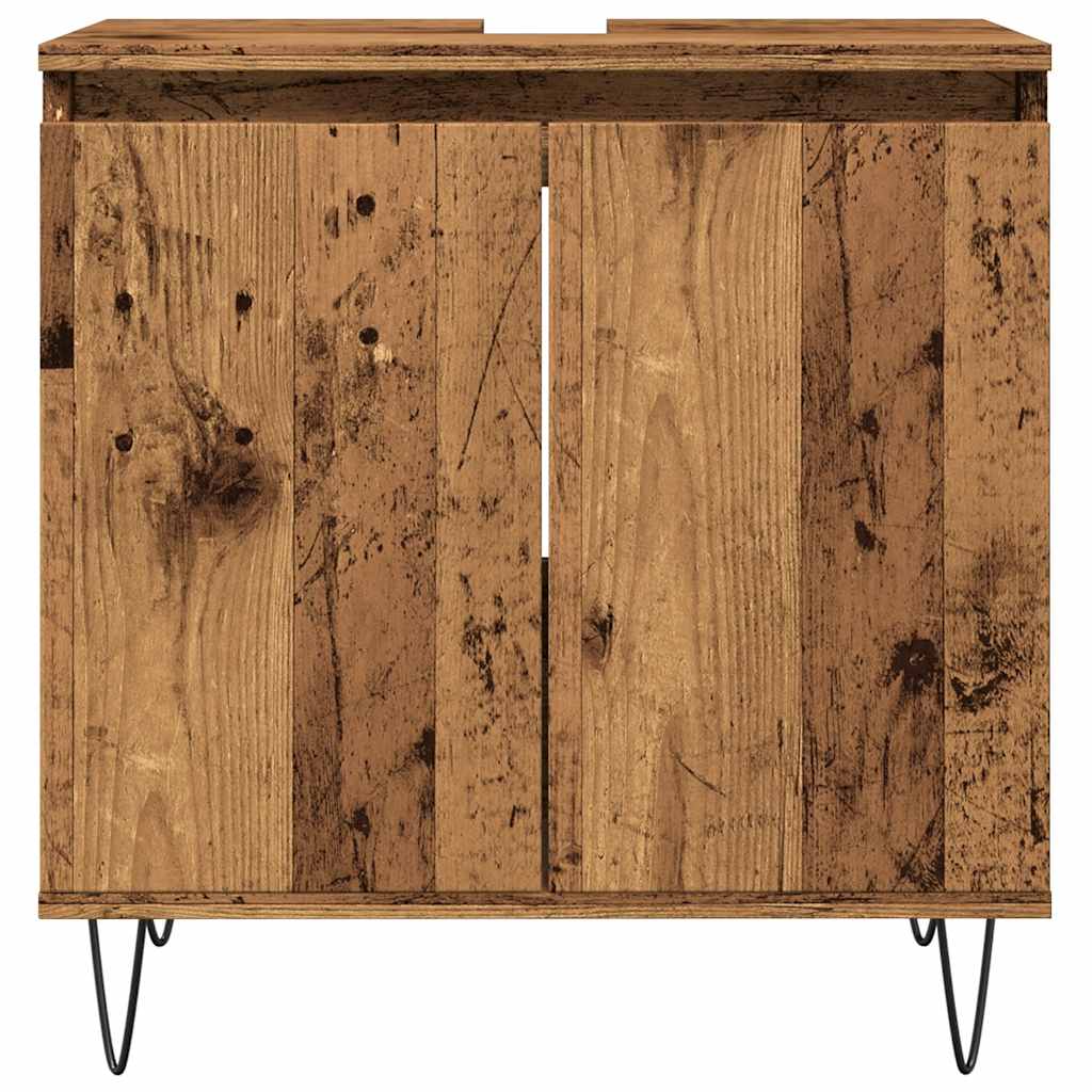 vidaXL Dulap de baie, lemn vechi, 58x33x60 cm, lemn prelucrat