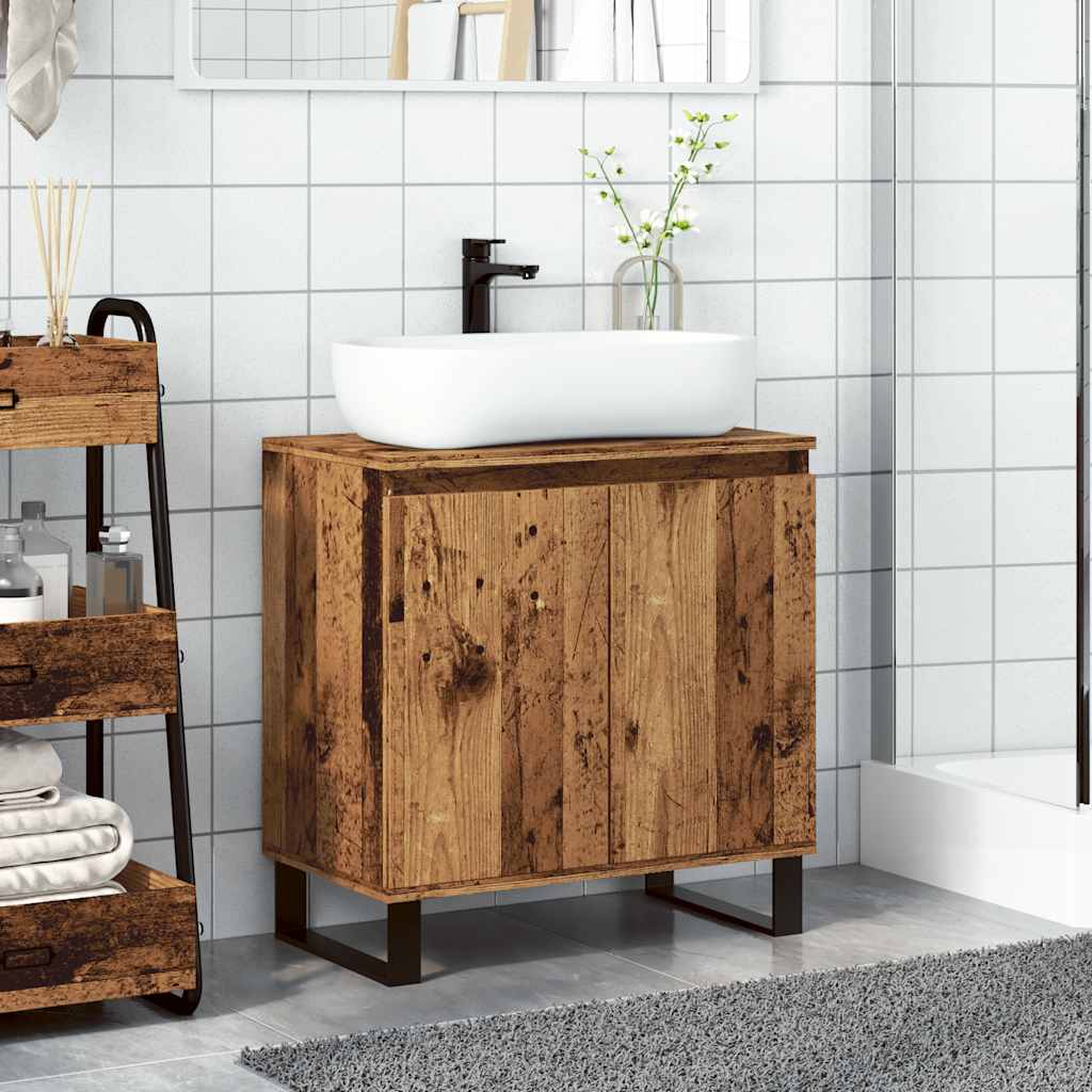 vidaXL Dulap de baie, lemn vechi, 58x33x60 cm, lemn prelucrat