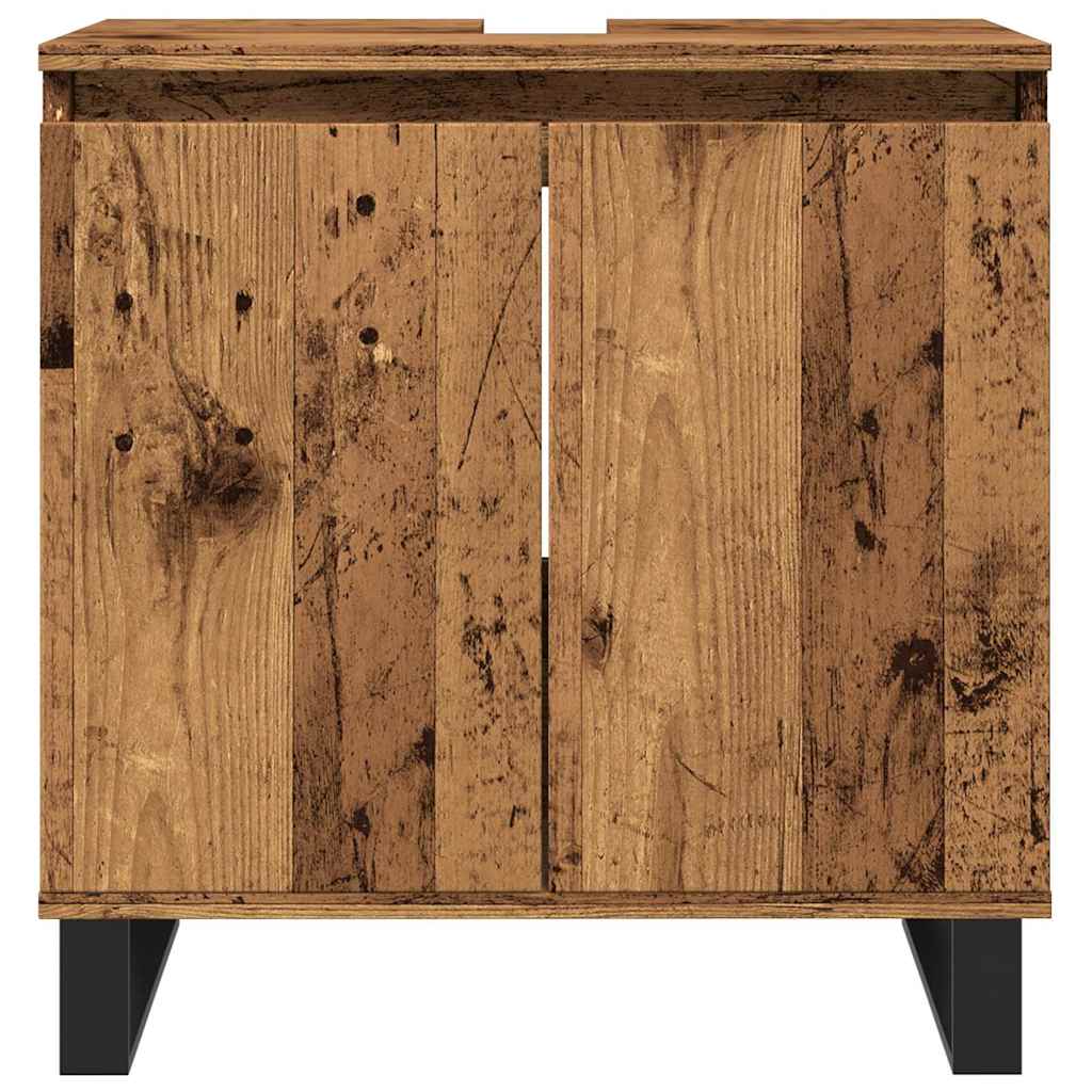 vidaXL Dulap de baie, lemn vechi, 58x33x60 cm, lemn prelucrat