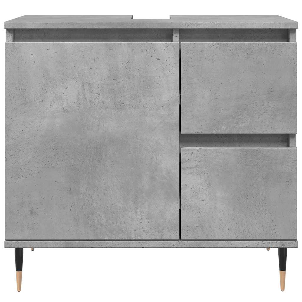 vidaXL Dulap de baie, gri beton, 65x33x60 cm, lemn prelucrat