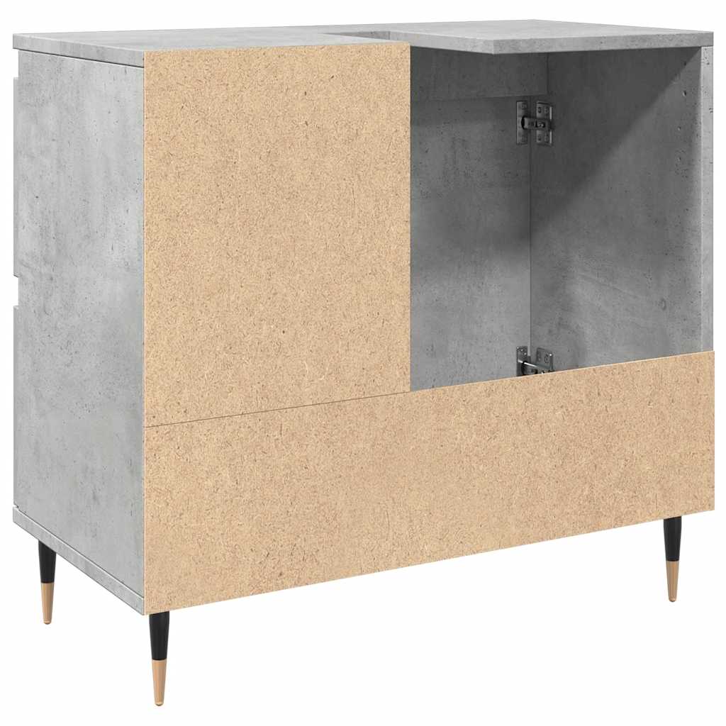vidaXL Dulap de baie, gri beton, 65x33x60 cm, lemn prelucrat