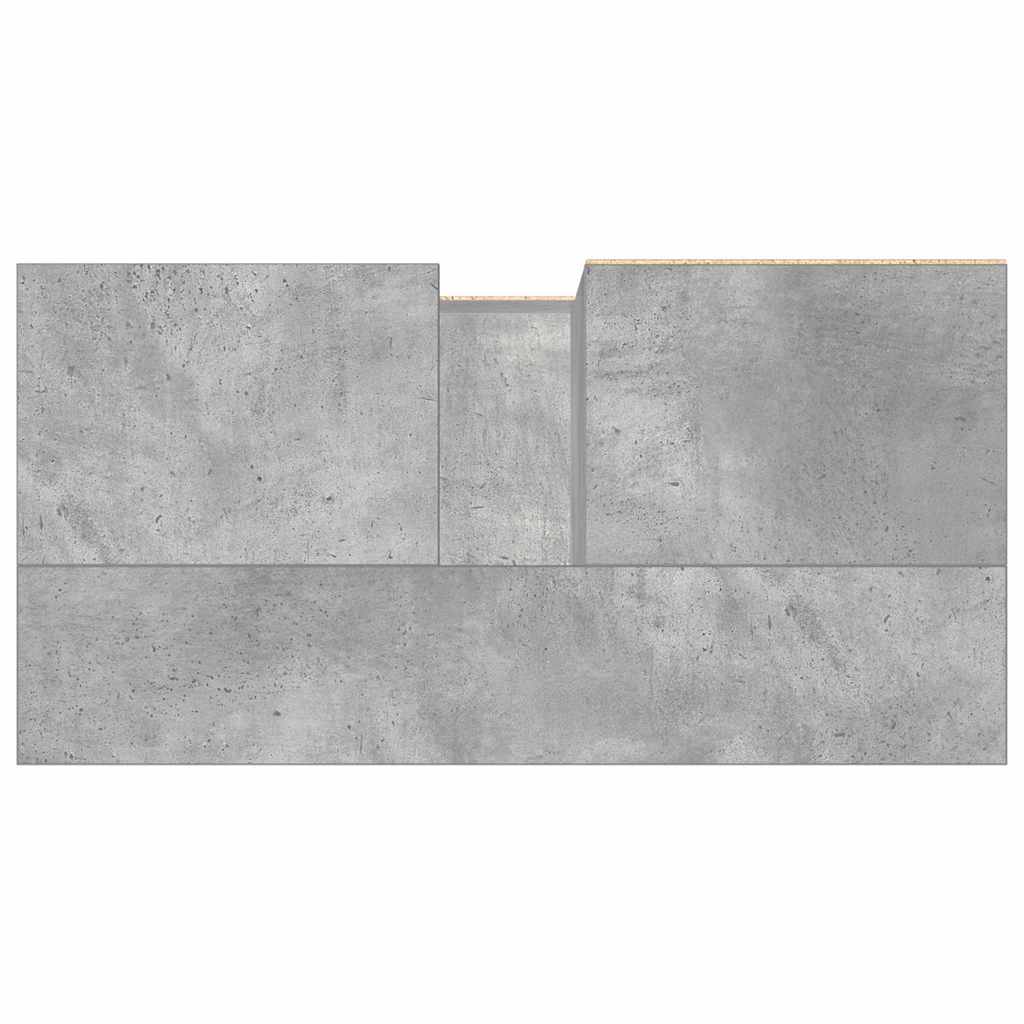 vidaXL Dulap de baie, gri beton, 65x33x60 cm, lemn prelucrat
