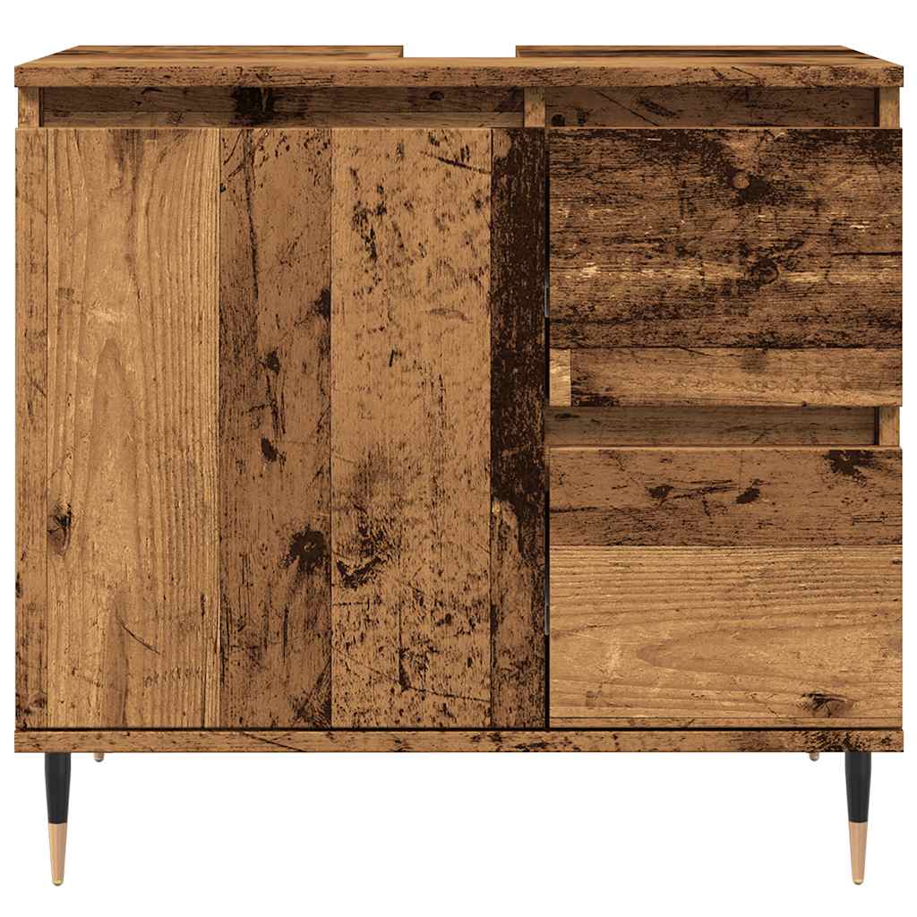 vidaXL Dulap de baie, lemn vechi, 65x33x60 cm, lemn prelucrat vidaXL Dulap de baie, lemn vechi, 65x33x60 cm, lemn prelucrat