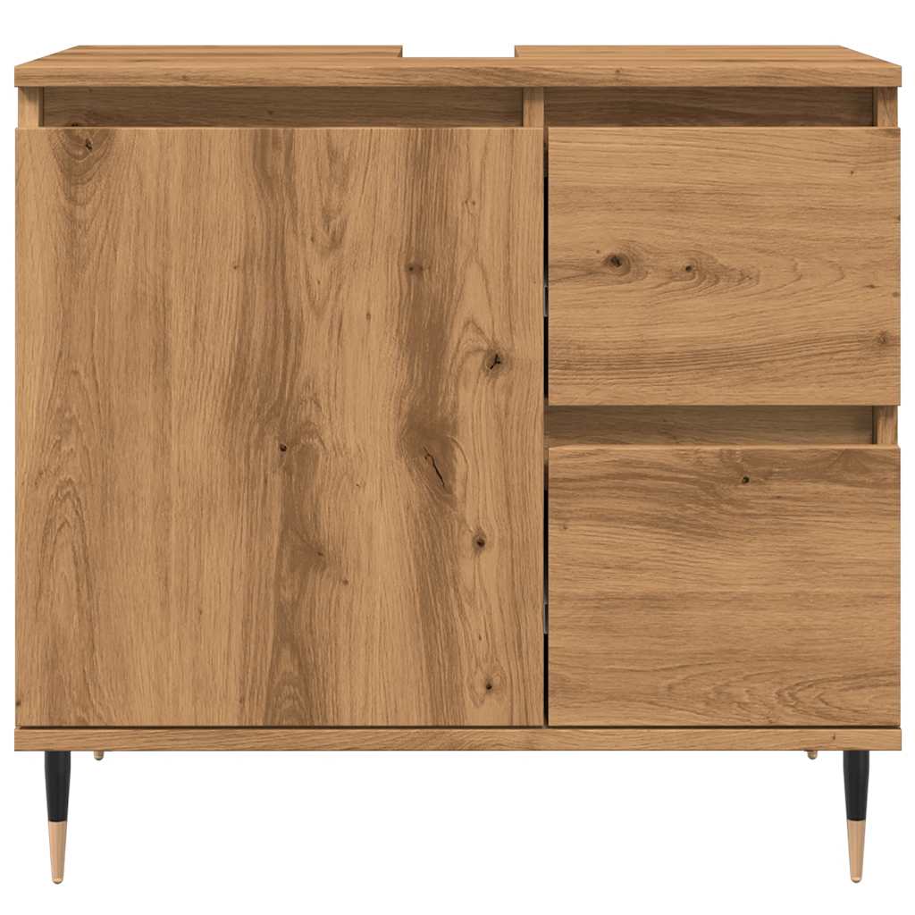 vidaXL Dulap de baie, stejar artizanal, 65x33x60 cm, lemn prelucrat vidaXL Dulap de baie, stejar artizanal, 65x33x60 cm, lemn prelucrat