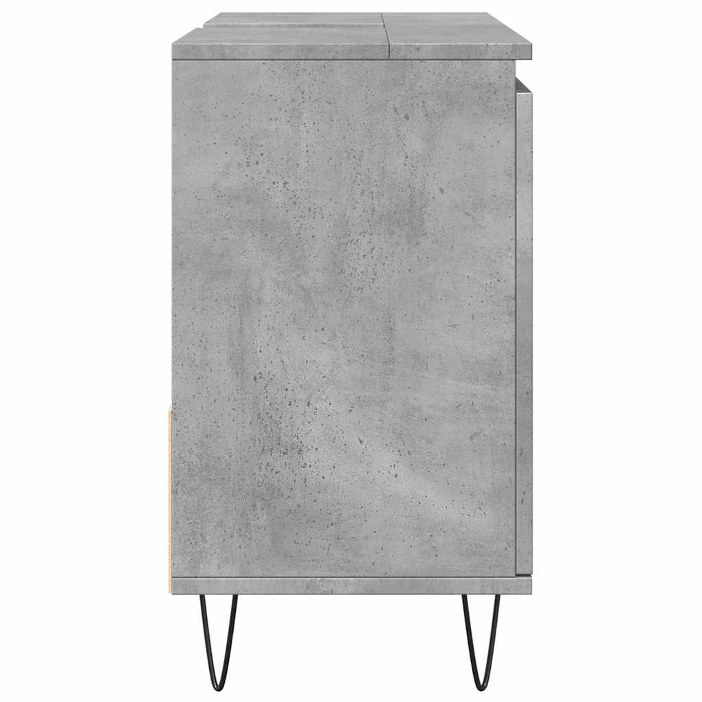 vidaXL Dulap de chiuvetă baie, gri beton, 65x33x60 cm, lemn prelucrat vidaXL Dulap de chiuvetă baie, gri beton, 65x33x60 cm, lemn prelucrat