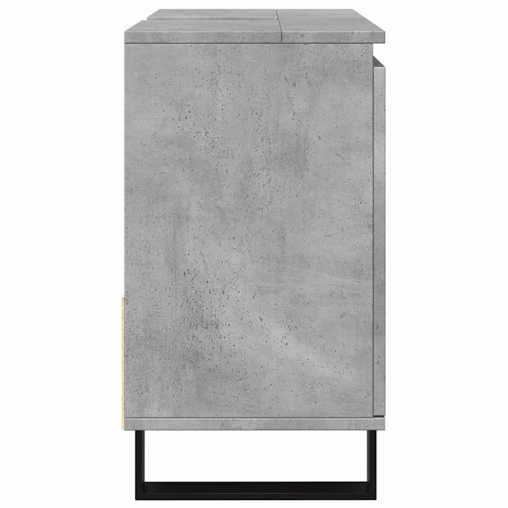 vidaXL Dulap de chiuvetă baie, gri beton, 65x33x60 cm, lemn prelucrat vidaXL Dulap de chiuvetă baie, gri beton, 65x33x60 cm, lemn prelucrat