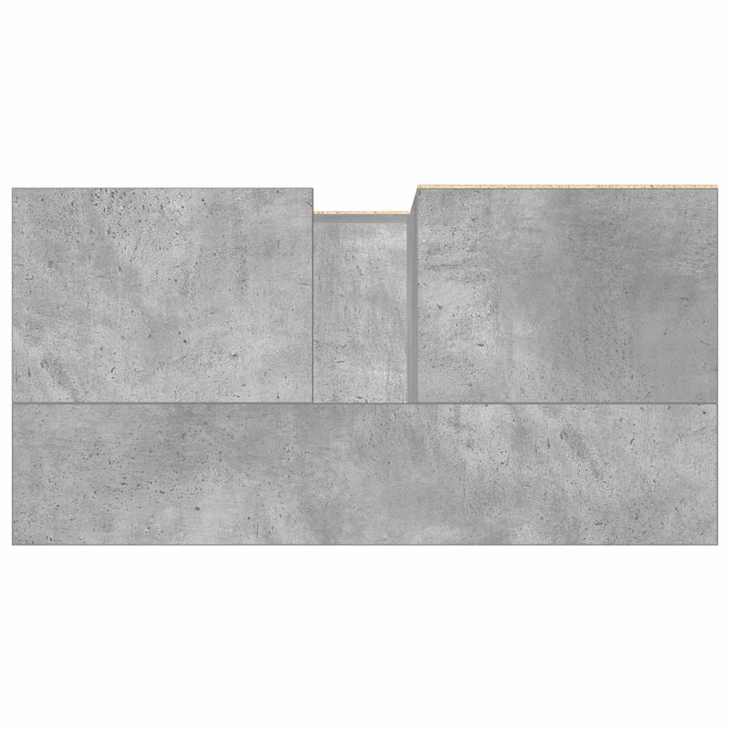vidaXL Dulap de chiuvetă baie, gri beton, 65x33x60 cm, lemn prelucrat vidaXL Dulap de chiuvetă baie, gri beton, 65x33x60 cm, lemn prelucrat