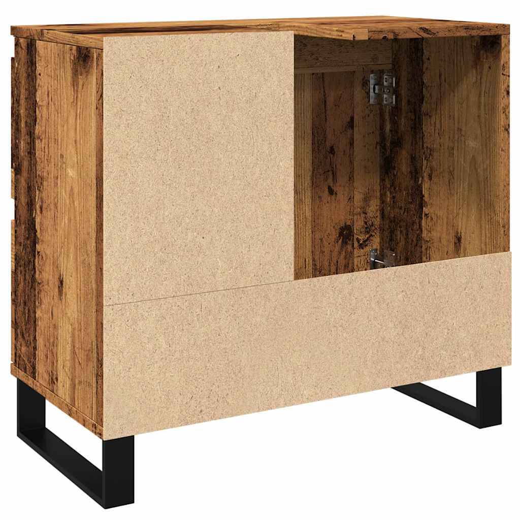 vidaXL Dulap chiuvetă baie, lemn vechi, 65x33x60 cm, lemn prelucrat vidaXL Dulap chiuvetă baie, lemn vechi, 65x33x60 cm, lemn prelucrat