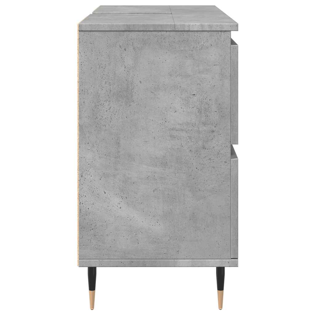 vidaXL Dulap pentru baie, gri beton, 80x33x60 cm, lemn compozit vidaXL Dulap pentru baie, gri beton, 80x33x60 cm, lemn compozit