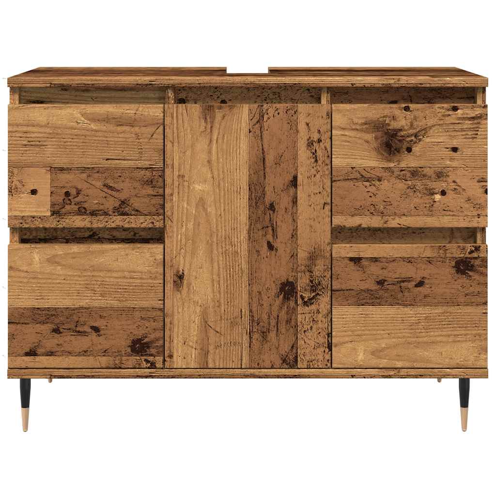 vidaXL Dulap pentru baie, lemn vechi, 80x33x60 cm, lemn prelucrat vidaXL Dulap pentru baie, lemn vechi, 80x33x60 cm, lemn prelucrat