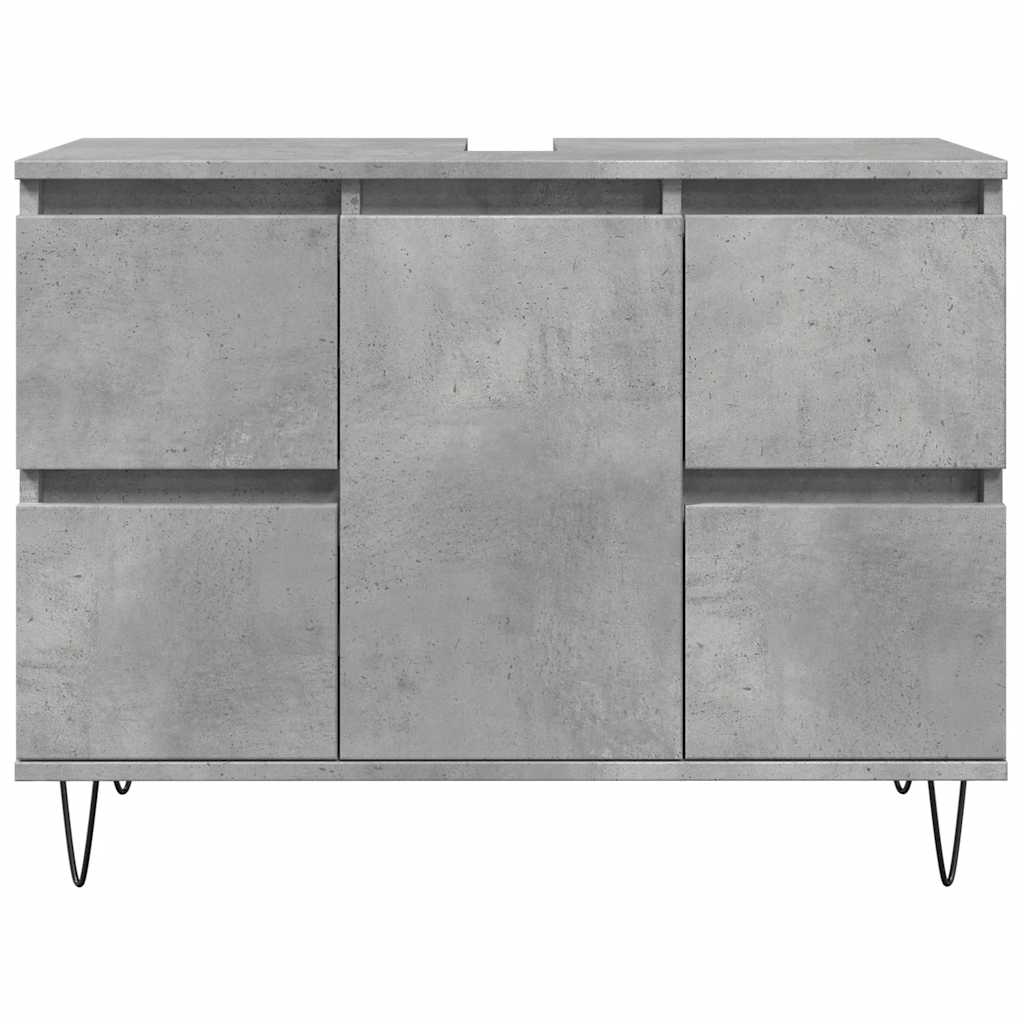 vidaXL Dulap pentru baie, gri beton, 80x33x60 cm, lemn compozit vidaXL Dulap pentru baie, gri beton, 80x33x60 cm, lemn compozit