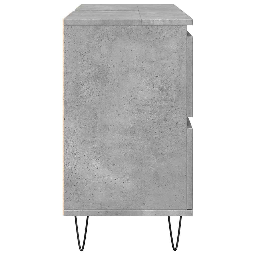 vidaXL Dulap pentru baie, gri beton, 80x33x60 cm, lemn compozit vidaXL Dulap pentru baie, gri beton, 80x33x60 cm, lemn compozit