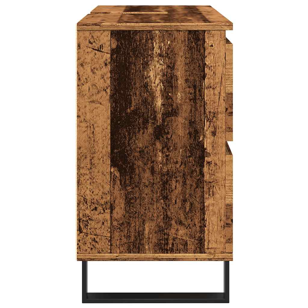 vidaXL Dulap chiuvetă baie, lemn vechi, 80x33x60 cm, lemn prelucrat vidaXL Dulap chiuvetă baie, lemn vechi, 80x33x60 cm, lemn prelucrat