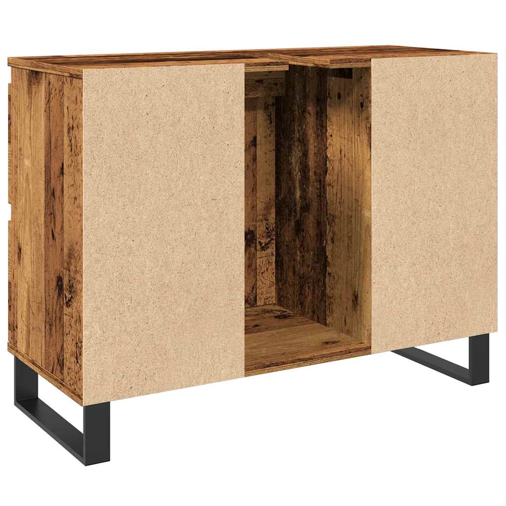 vidaXL Dulap chiuvetă baie, lemn vechi, 80x33x60 cm, lemn prelucrat vidaXL Dulap chiuvetă baie, lemn vechi, 80x33x60 cm, lemn prelucrat