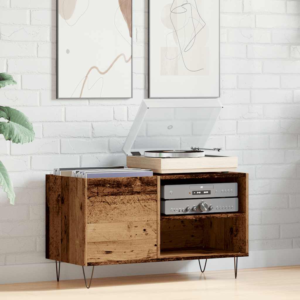 vidaXL Dulap pentru discuri, lemn vechi, 84,5x38x48 cm, lemn prelucrat vidaXL Dulap pentru discuri, lemn vechi, 84,5x38x48 cm, lemn prelucrat