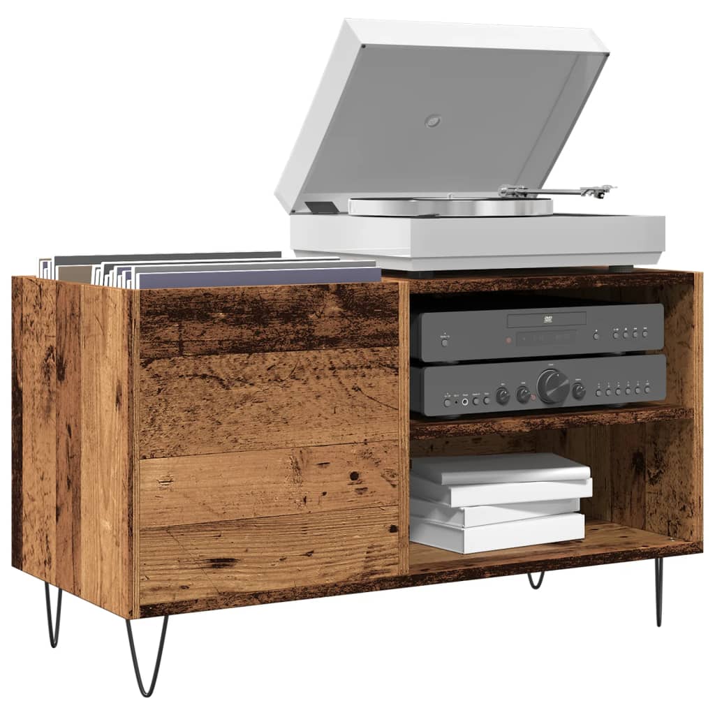 vidaXL Dulap pentru discuri, lemn vechi, 84,5x38x48 cm, lemn prelucrat vidaXL Dulap pentru discuri, lemn vechi, 84,5x38x48 cm, lemn prelucrat