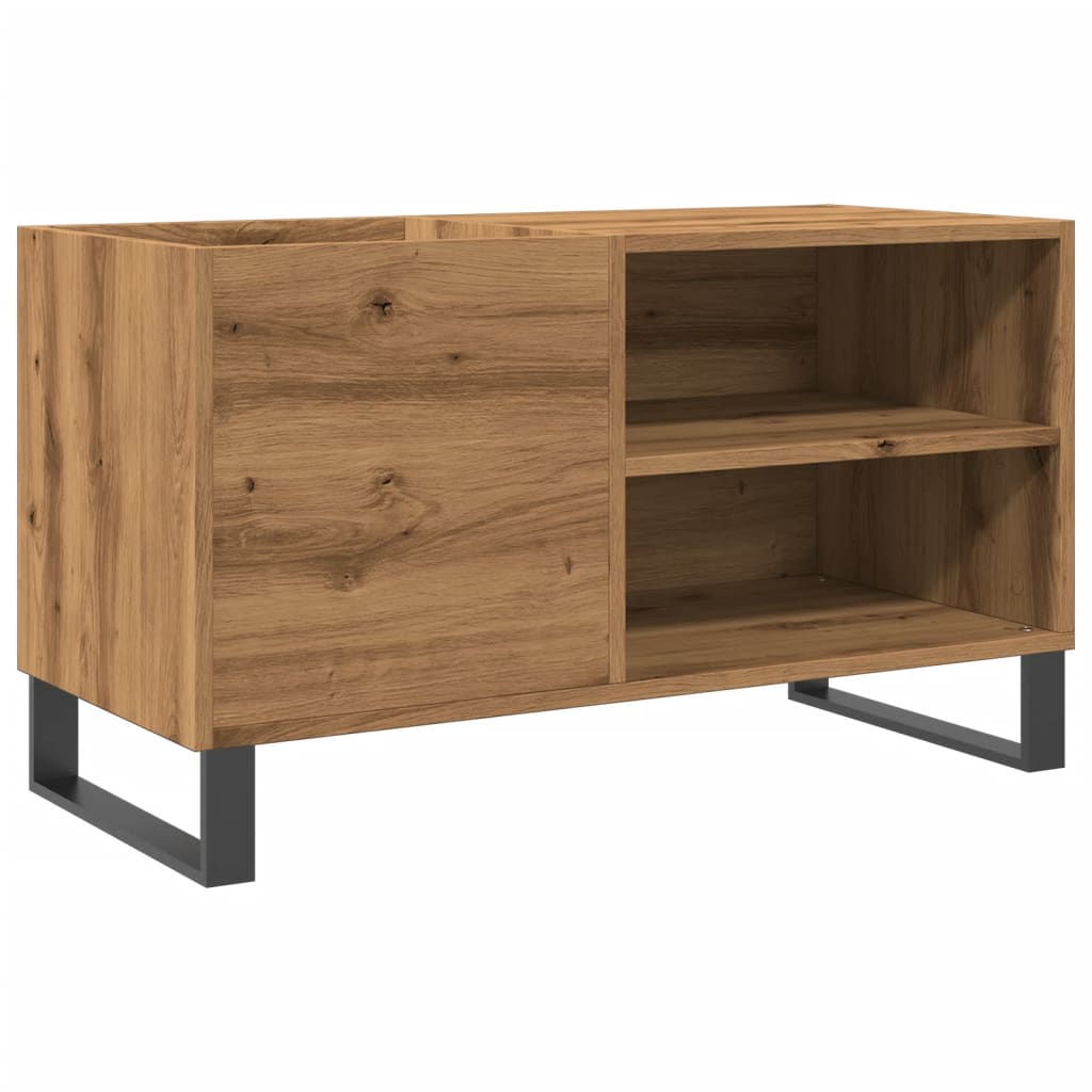 vidaXL Dulap discuri stejar artizanal, 84,5x38x48 cm, lemn prelucrat