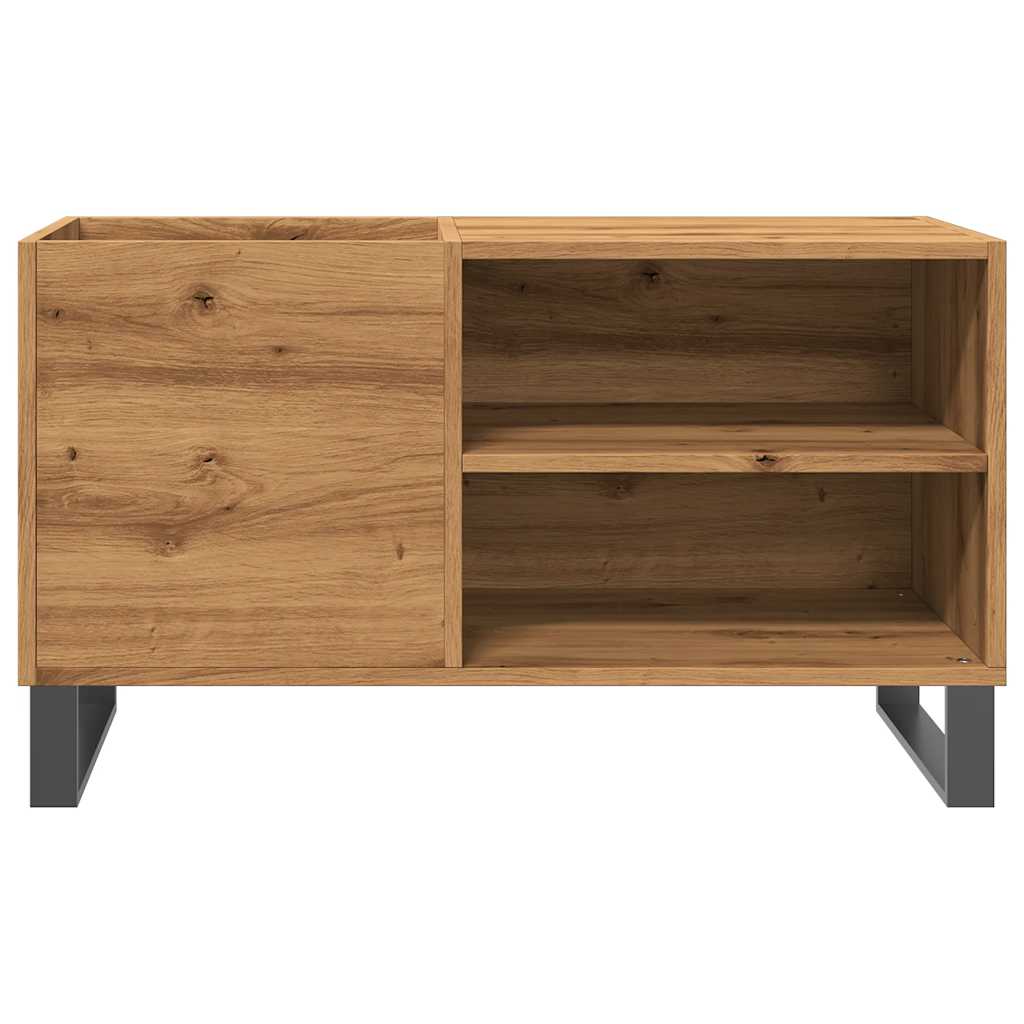 vidaXL Dulap discuri stejar artizanal, 84,5x38x48 cm, lemn prelucrat